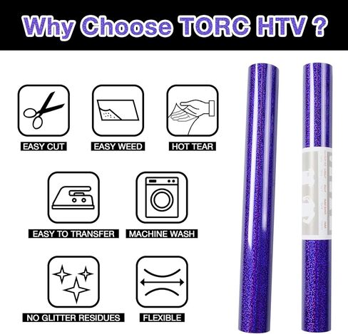 لفافة فينيل نقل الحرارة HTV ذهبية ثلاثية الأبعاد من TORC مقاس 30.48 سم × 12.7 سم نقل معدني للكي لقمصان Cricut in Kuwait