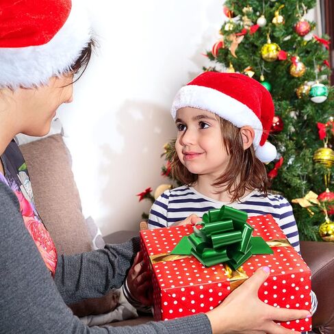 مجموعة أقواس سحب هدايا عيد الميلاد في 24 نمطًا متنوعًا، أقواس تغليف هدايا مع شريط، ملحق لتزيين كتب زجاجات النبيذ هدية العيد (تحتاج إلى تجميع سهل) (24) in Kuwait