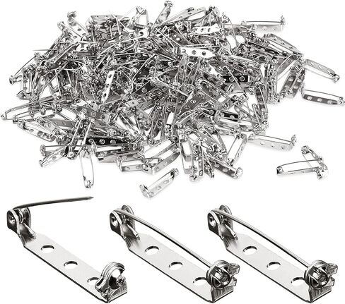 200 Pcs Tone Brooch Bar Pins Backs Clasp 1 Inch, Safety Pins Findings with 3 Holes for Jewelry Making/Badge Insignia/Citation Bars/Backpacks/DIY Crafts (Gold) in Kuwait