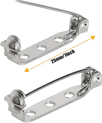 200 Pcs Tone Brooch Bar Pins Backs Clasp 1 Inch, Safety Pins Findings with 3 Holes for Jewelry Making/Badge Insignia/Citation Bars/Backpacks/DIY Crafts (Gold) in Kuwait