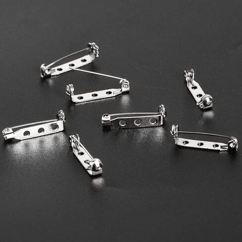 200 Pcs Tone Brooch Bar Pins Backs Clasp 1 Inch, Safety Pins Findings with 3 Holes for Jewelry Making/Badge Insignia/Citation Bars/Backpacks/DIY Crafts (Gold) in Kuwait