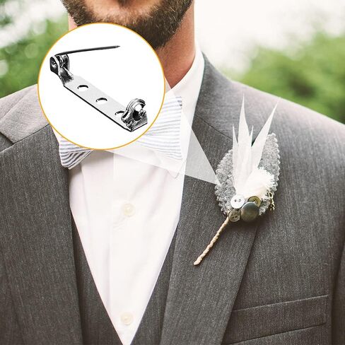 200 Pcs Tone Brooch Bar Pins Backs Clasp 1 Inch, Safety Pins Findings with 3 Holes for Jewelry Making/Badge Insignia/Citation Bars/Backpacks/DIY Crafts (Gold) in Kuwait