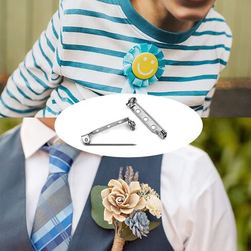 200 Pcs Tone Brooch Bar Pins Backs Clasp 1 Inch, Safety Pins Findings with 3 Holes for Jewelry Making/Badge Insignia/Citation Bars/Backpacks/DIY Crafts (Gold) in Kuwait