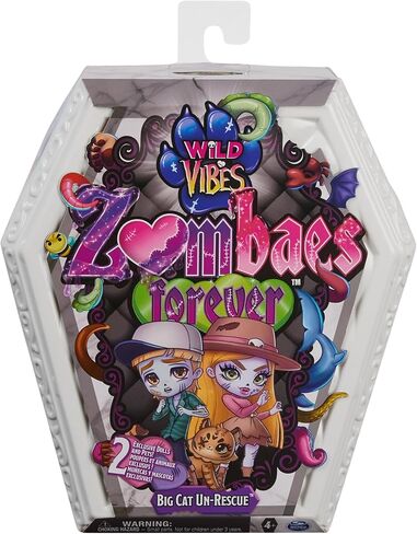 Zombaes Forever, Wild Vibes, Rest in Show Zombie Dolls & Accessories مجموعة فاخرة، شخصيتان حصريتان مقاس 3.5 بوصة، حيوانان أليفان والمزيد، ألعاب أطفال للفتيات in Saudi Arabia