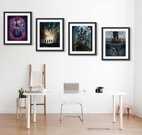 ملصقات بلاك بانثر واكاندا للأبد، مجموعة من 4 ملصقات فيلم واكاندا للأبد، ملصق واكاندا للأبد، ملصق بلاك بانثر الثاني، ملصق 2022 تكملة النمر الأسود (8 × 10) in Kuwait