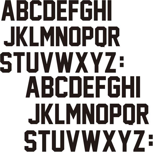 Fanbay 156 قطعة 2 بوصة حديد على الحروف من A إلى Z ورقة حروف نقل الحرارة للملابس الرياضية القمصان تي شيرت اسم الفريق (أبيض) in Kuwait