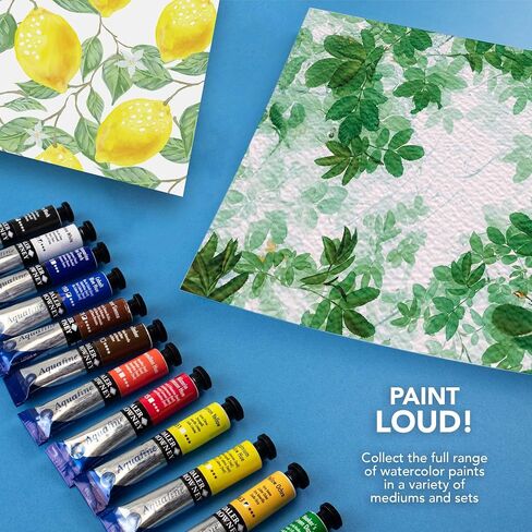 مجموعة ألوان مائية من Daler-Rowney Aquafine مكونة من 12 أنبوبًا - مجموعة ألوان مائية لورق الألوان المائية والمزيد - مجموعة ألوان مائية للفنانين والطلاب - لوازم الطلاء لجميع مستويات المهارة in Kuwait