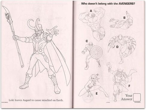 Marvel Avengers Captain America Coloring & Activity Book with Temporary Tattoos with Spider-man, Thor, Iron Man, The Incredible Hulk, and More in Saudi Arabia