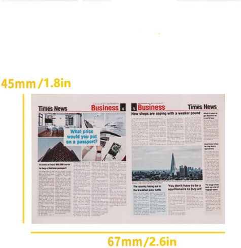 4GlowZ 2 Set 1:12 Scale Mini Newspapers Set-Realistic 9-Color Miniature Newsprints and Vintage Bundle for minitures DIY Accessories for OB11 and BJD Photography Props,Blythe Accessories in Kuwait