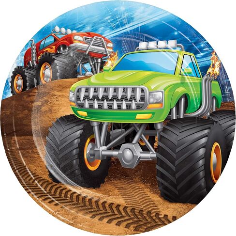 Creative Converting Monster Truck Dessert Plates, 24 ct in Saudi Arabia