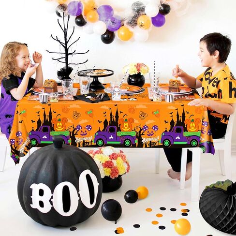 ديكورات حفلات الهالوين على شكل فأر كرتوني، 3 قطع من مفارش المائدة على شكل فأر للهالوين، غطاء طاولة مستطيل من البلاستيك لصبي وفتاة الهالوين وحفلات أعياد الميلاد in Kuwait