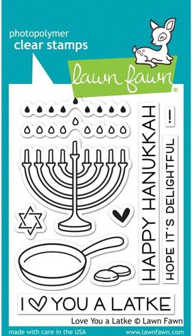Lawn Fawn Clear Stamp Love You A Latke in Saudi Arabia