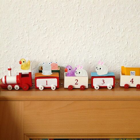 30 قطعة من الراتنج المضيء على شكل حيوان صغير لطيف يتوهج في الظلام، تماثيل مصغرة للحيوانات DIY إكسسوارات زينة لحرف تزيين بيت الدمى في الحديقة in Kuwait