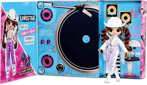 مضحك جداً. مفاجأة! دمية OMG Remix Lonestar Fashion، تشغل الموسيقى مع ملابس إضافية، 25 مفاجأة بما في ذلك الأحذية، وفرشاة الشعر، وحامل الدمية، ومجلة، وحزمة مشغل التسجيل - للفتيات من سن 4 سنوات فما فوق. in Saudi Arabia