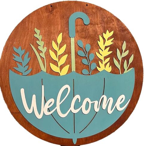 استنسل ترحيب بعبارة Hello Spring / Summer لباب الباب الامامي على الخشب مقاس 12 انش، نحلة المزرعة/زهرة برية/بطيخ/مصاصة للرسم على الحائط وديكور الباب والارضيات in Kuwait