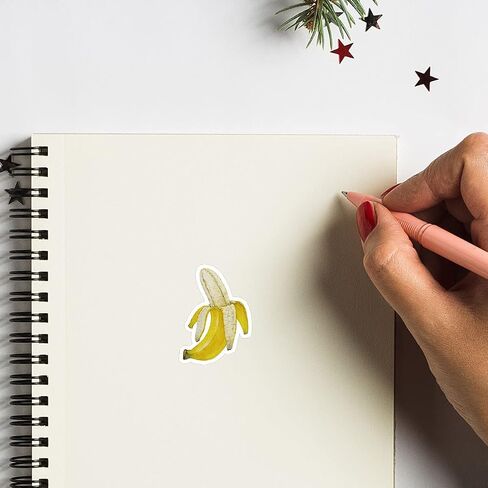Banana Fruit Stickers 1in for Scrapbooking, Arts, Craft, Kids DIY Journals 80-Pack in Saudi Arabia