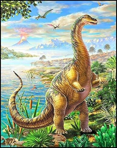 مجموعات الرسم الماسية للبالغين المبتدئين ديزني الفن الديناصور، مجموعة الرسم 5D حجر الراين التطريز مجموعات غرزة الصليب توريد الفن الحرفية قماش الجدار ملصقات ديكور المنزل 10 × 12 بوصة in Kuwait