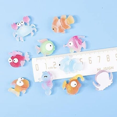 LOPURO Resin Flatback Ocean Animals Charms,50 Ocean Animals Flatback Beads Charms for DIY Scrapbooking Craft Phone Case Making Decor Nail DIY Crafting in Saudi Arabia