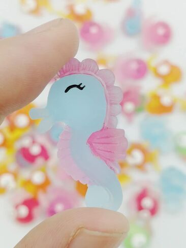 LOPURO Resin Flatback Ocean Animals Charms,50 Ocean Animals Flatback Beads Charms for DIY Scrapbooking Craft Phone Case Making Decor Nail DIY Crafting in Saudi Arabia