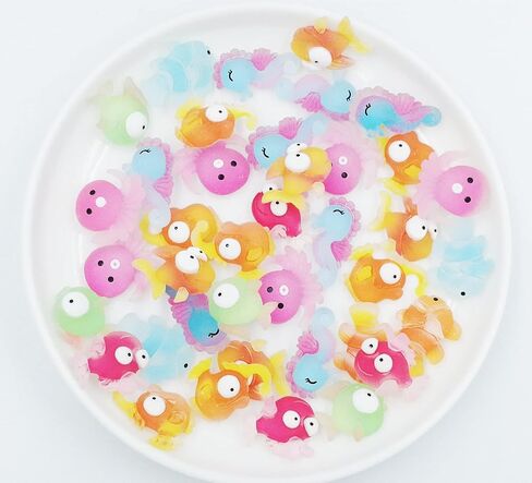 LOPURO Resin Flatback Ocean Animals Charms,50 Ocean Animals Flatback Beads Charms for DIY Scrapbooking Craft Phone Case Making Decor Nail DIY Crafting in Saudi Arabia