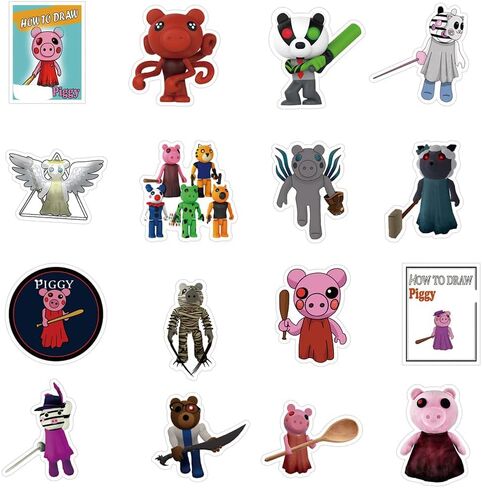 50 قطعة ملصقات بيجي بارد لعبة فيديو ملصقات الفينيل للماء للأطفال المراهقين الكبار الكمبيوتر المحمول زجاجات المياه لوح التزلج مستلزمات حفلة عيد الميلاد in Kuwait