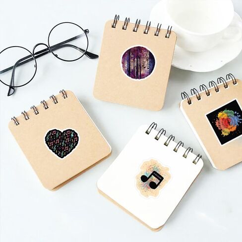 61Pcs Music Note Stickers Pack, Cute Cartoon Vinyl Waterproof for Kids Adults Girls Boys for Water Bottle Laptop Scrapbooking Journaling for Birthday Halloween Party Supply Decoration Favor in Kuwait