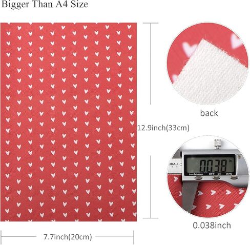 David accessories Stripe Dots Rainbow Faux Leather Fabric Sheets 3 Kinds of Synthetic Leather Fabric Assorted 5Pcs 7.7" x 12.9" (20 cm x 33 cm) for DIY Earrings Bows (Stripe Dots Rainbow) in Kuwait