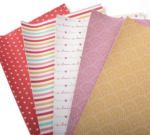 David accessories Stripe Dots Rainbow Faux Leather Fabric Sheets 3 Kinds of Synthetic Leather Fabric Assorted 5Pcs 7.7" x 12.9" (20 cm x 33 cm) for DIY Earrings Bows (Stripe Dots Rainbow) in Kuwait