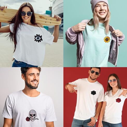 GYGYL 9 Pieces Red Heart Patches, Iron On Patch Embroidered Applique for Clothes, Dress, Hat, Socks, Jeans, DIY Accessories-2.5 x 2.3inches in Kuwait