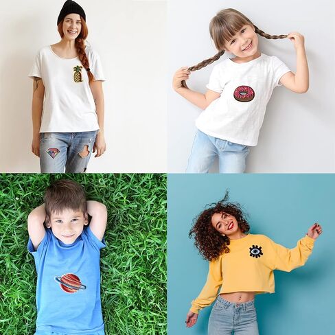 GYGYL 9 Pieces Red Heart Patches, Iron On Patch Embroidered Applique for Clothes, Dress, Hat, Socks, Jeans, DIY Accessories-2.5 x 2.3inches in Kuwait