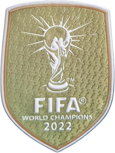 Argentina World Champions Three Star Soccer Football Sports Iron On Applique Patch Badge (Gold) in Kuwait