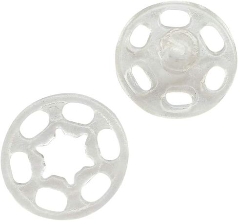 Chenkou Craft Plastic Snap Button Clear Upick 6size Choose 100pcs (7mm) in Kuwait
