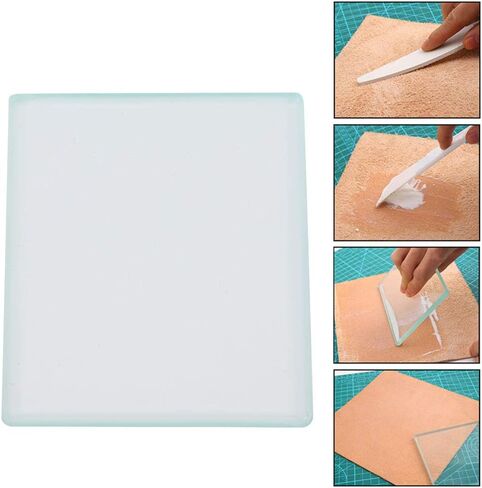 Leather Polishing Tempered Glass Burnisher Slicker Plate Leather Craft Tools, DIY Leather Craft Glass Slicker for Burnishing for Burnishing, Leather Polishing Tempered Glass Burnisher Slicker Plate Leather Craft Tools Leathercraft AccessoriesLeathercraft in Saudi Arabia