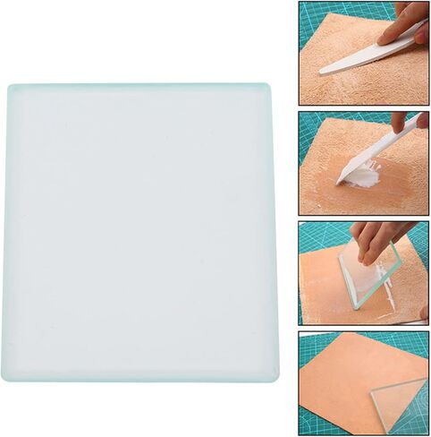 Leather Polishing Tempered Glass Burnisher Slicker Plate Leather Craft Tools, DIY Leather Craft Glass Slicker for Burnishing for Burnishing, Leather Polishing Tempered Glass Burnisher Slicker Plate Leather Craft Tools Leathercraft AccessoriesLeathercraft in Saudi Arabia