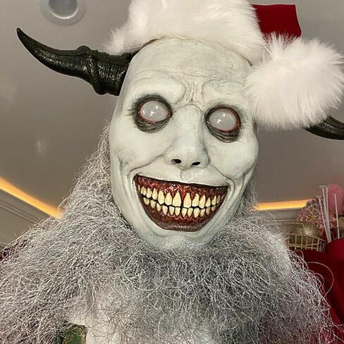 قناع VICDUEKG للهالوين المخيف المخيف، قناع الشياطين المبتسمة، قناع تنكري ثلاثي الأبعاد، ديكورات حفلات الهالوين in Kuwait