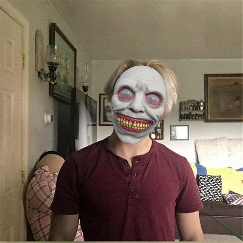 قناع VICDUEKG للهالوين المخيف المخيف، قناع الشياطين المبتسمة، قناع تنكري ثلاثي الأبعاد، ديكورات حفلات الهالوين in Kuwait