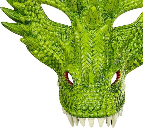 XIAXAIXU الأطفال الأولاد ثلاثية الأبعاد التنين الحيوان تأثيري هالوين مخيف واقعية محكم كامل رئيس زي حفلة الدعائم in Kuwait