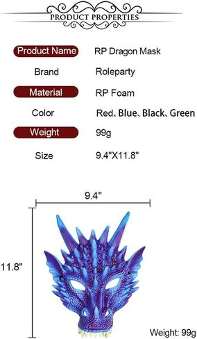 XIAXAIXU الأطفال الأولاد ثلاثية الأبعاد التنين الحيوان تأثيري هالوين مخيف واقعية محكم كامل رئيس زي حفلة الدعائم in Kuwait