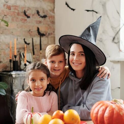 CROOT 8 Pieces Witch Hats Decorations, Black Witch Hat,Halloween Costume for Hanging Witchs Hats Theme Decoration or Halloween Party Cosplay Holiday Hats in Kuwait