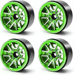 TREAL 1.9" Beadlock Wheel Rims (4pcs) for 1:10 RC Crawler Axial SCX10 III SCX10 II TRX-4 RC Car -Type L (Black)