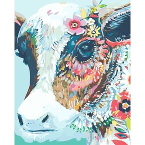 CNPanda DIY Paint by Number Kits for Adult Beginner,Acrylic Watercolor Painting Canvas,16x20 Inch Drawing with Brushes Winter Home Decor Christmas Gifts (without Frame) (A Dancing Stitch)