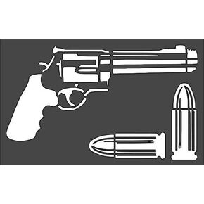 Rubstamper Gun Bullets Logo استنسل قابل لإعادة الاستخدام قوي ومرن من البلاستيك الشفاف 1-5x8 في مادة الفنون والحرف اليدوية لسكرابوكينغ لرسم طلاء البخاخة in Kuwait