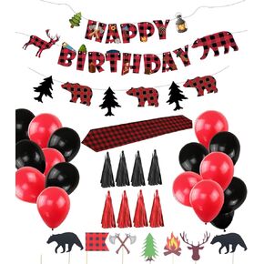 Lumberjack Party Supplies Birthday Party Decorations and Favors Set for Baby Shower, Birthday Party Decor in Saudi Arabia