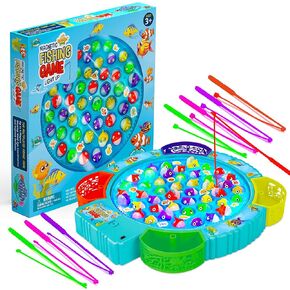 IPIDIPI TOYS Fishing Game for Kids, 45 Fish and 8 Poles - Magnetic Fish Toy in Saudi Arabia