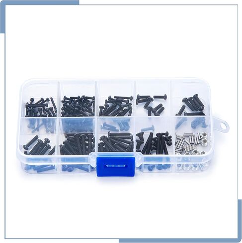 Zolikar 206 قطعة RC طقم مسامير دبابيس M2.5 المكسرات المسمار تشكيلة مجموعة ل TRX4M ترقيات 1/18 مقياس RC الزاحف اكسسوارات السيارات in Saudi Arabia