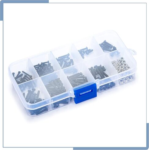 Zolikar 206 قطعة RC طقم مسامير دبابيس M2.5 المكسرات المسمار تشكيلة مجموعة ل TRX4M ترقيات 1/18 مقياس RC الزاحف اكسسوارات السيارات in Saudi Arabia