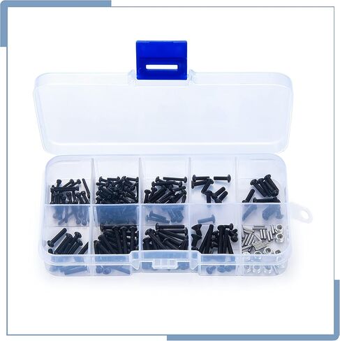 Zolikar 206 قطعة RC طقم مسامير دبابيس M2.5 المكسرات المسمار تشكيلة مجموعة ل TRX4M ترقيات 1/18 مقياس RC الزاحف اكسسوارات السيارات in Saudi Arabia