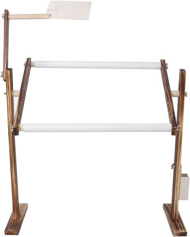 Cross Stitch Stand, 360 Degrees Adjustable Embroidery Rack, Pine Wood Embroidery Hoop Stand Embroidery Stand For Art Craft Sewing Projects in Saudi Arabia