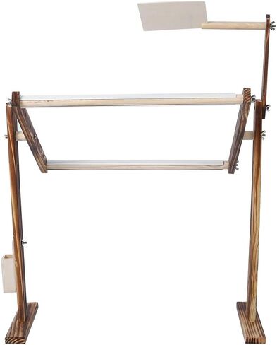 Cross Stitch Stand, 360 Degrees Adjustable Embroidery Rack, Pine Wood Embroidery Hoop Stand Embroidery Stand For Art Craft Sewing Projects in Saudi Arabia