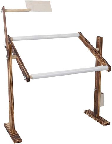 Cross Stitch Stand, 360 Degrees Adjustable Embroidery Rack, Pine Wood Embroidery Hoop Stand Embroidery Stand For Art Craft Sewing Projects in Saudi Arabia